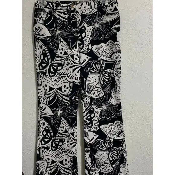 St. John Sport Marie gray butterfly Pants 10 Capri